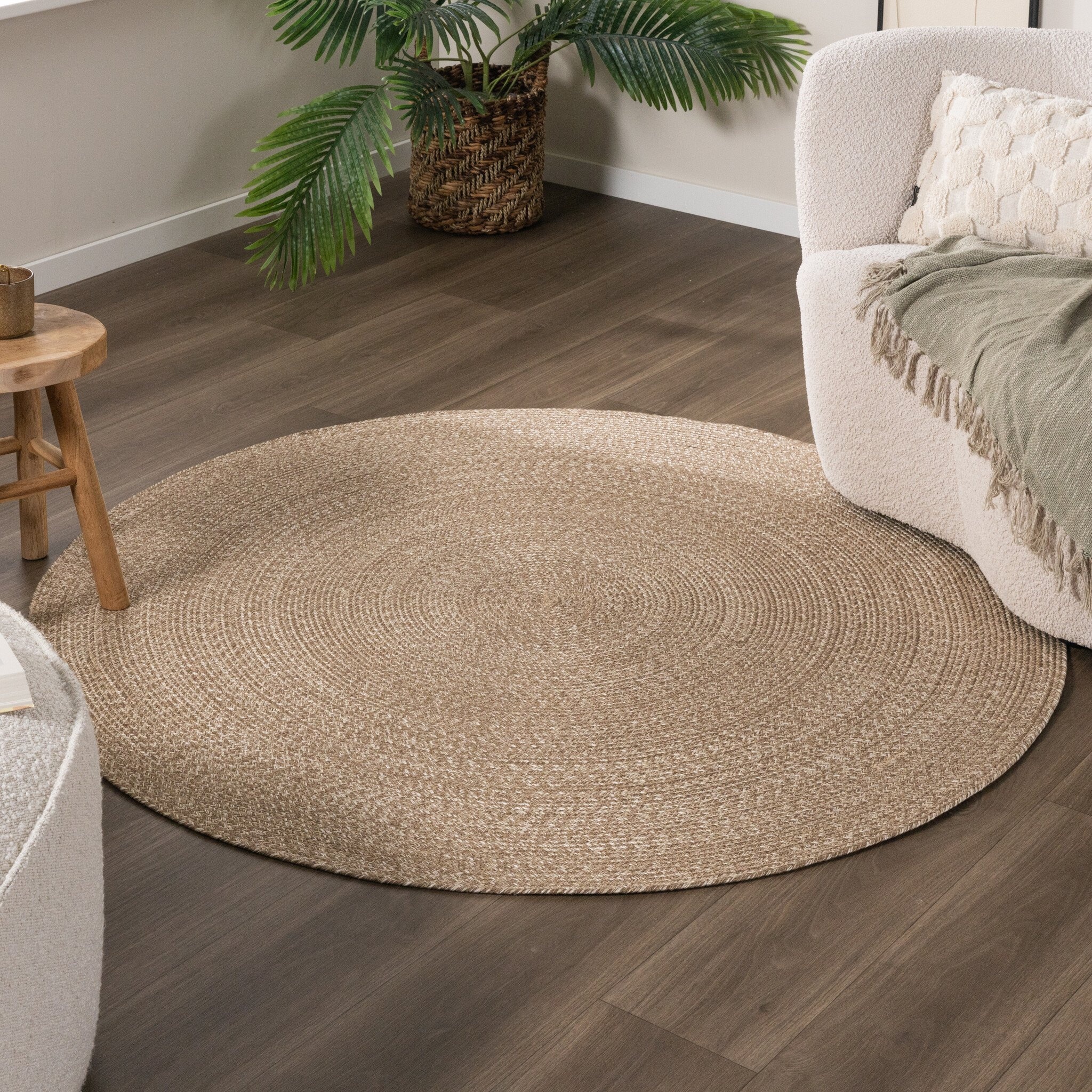 Tapis ovale d'extérieur vintage - Bali Marron