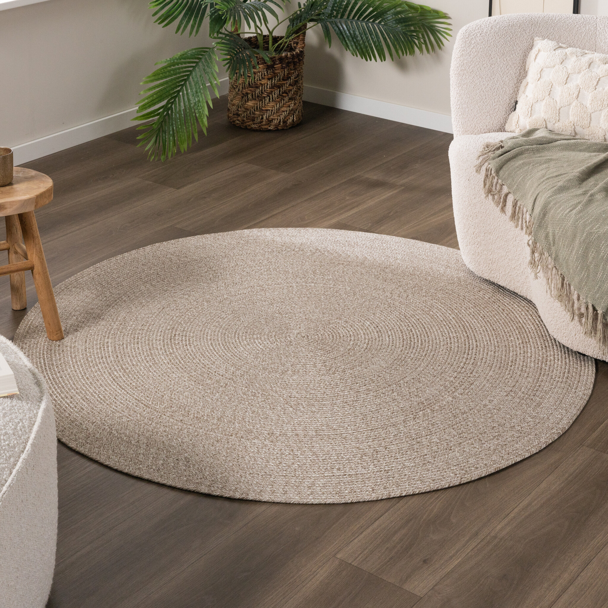 Tapis ovale d'extérieur vintage - Bali Beige