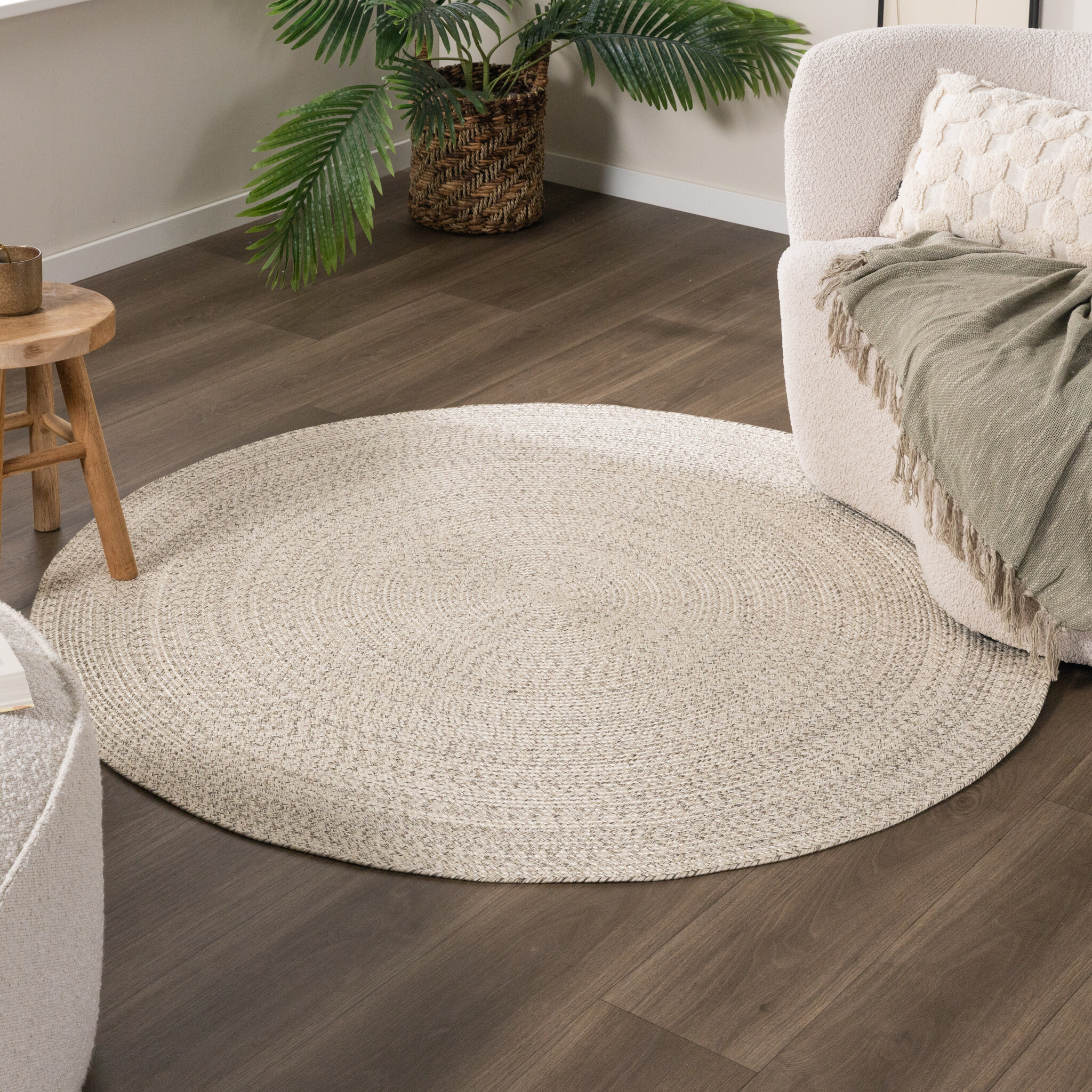 Tapis ovale d'extérieur vintage - Bali Blanc