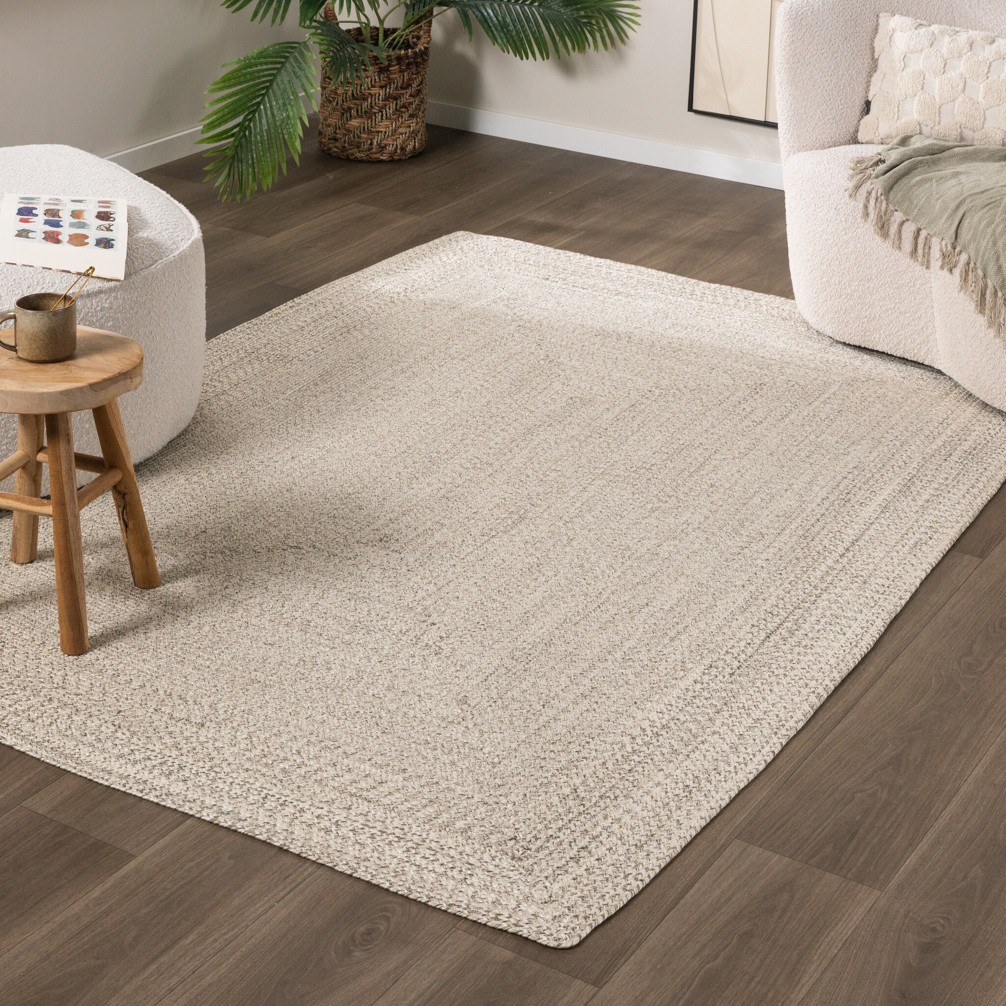 Tapis ovale intérieur et extérieur - Bali Blanc