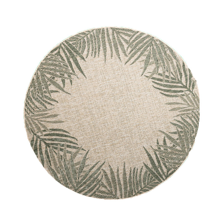 Tapis rond d'extérieur vintage - Tiga Edge Vert