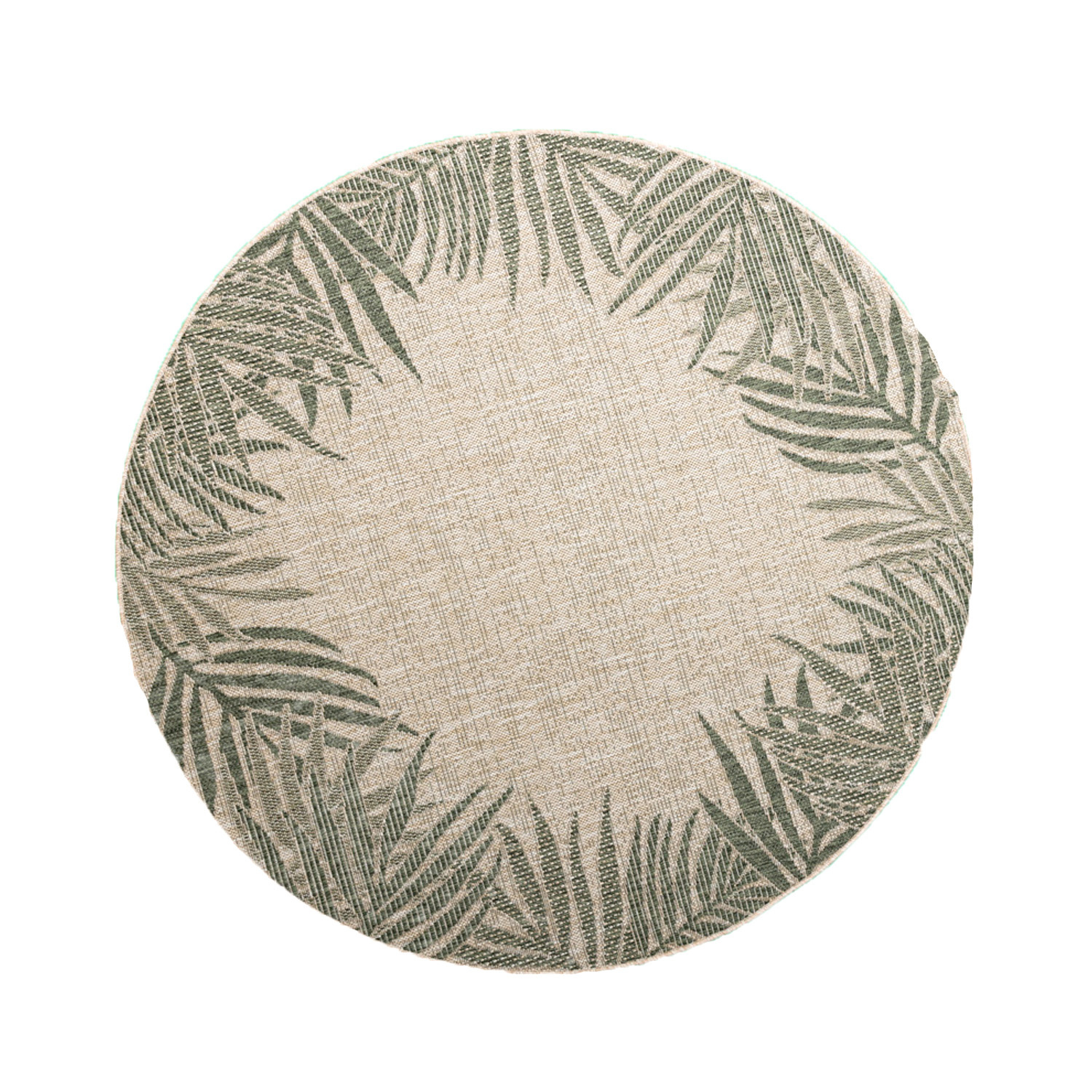 Tapis rond d'extérieur vintage - Tiga Edge Vert - sfeer