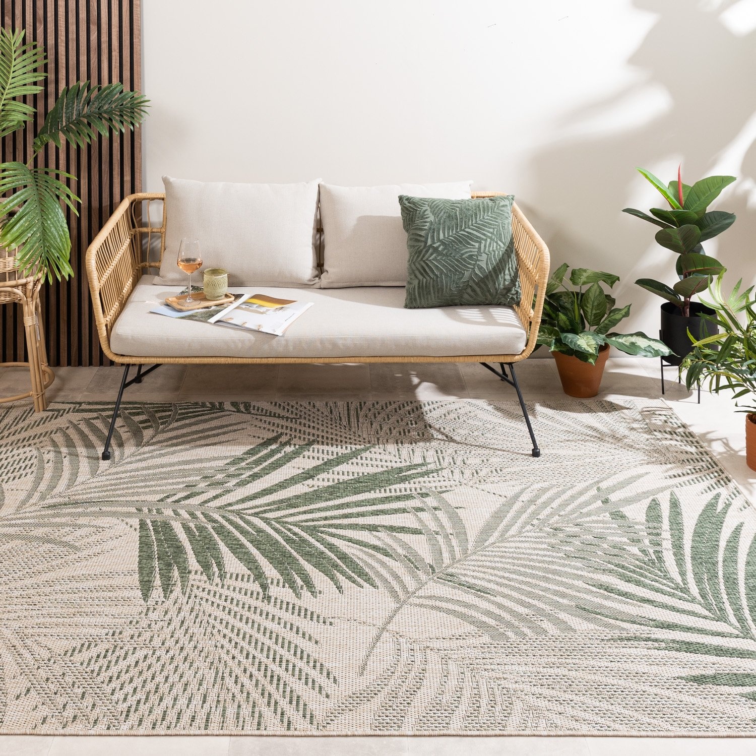 Tapis d'extérieur - Tiga Palm Vert