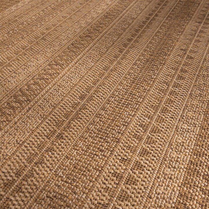 Tapis d'extérieur en jute - Mavi Stripes Crème/Marron