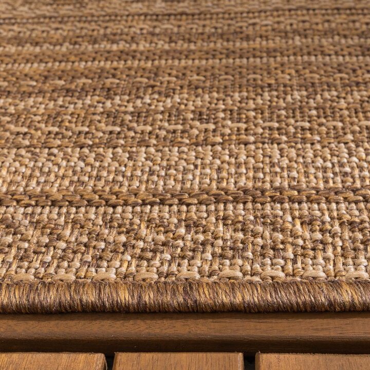 Tapis d'extérieur en jute - Mavi Stripes Crème/Marron