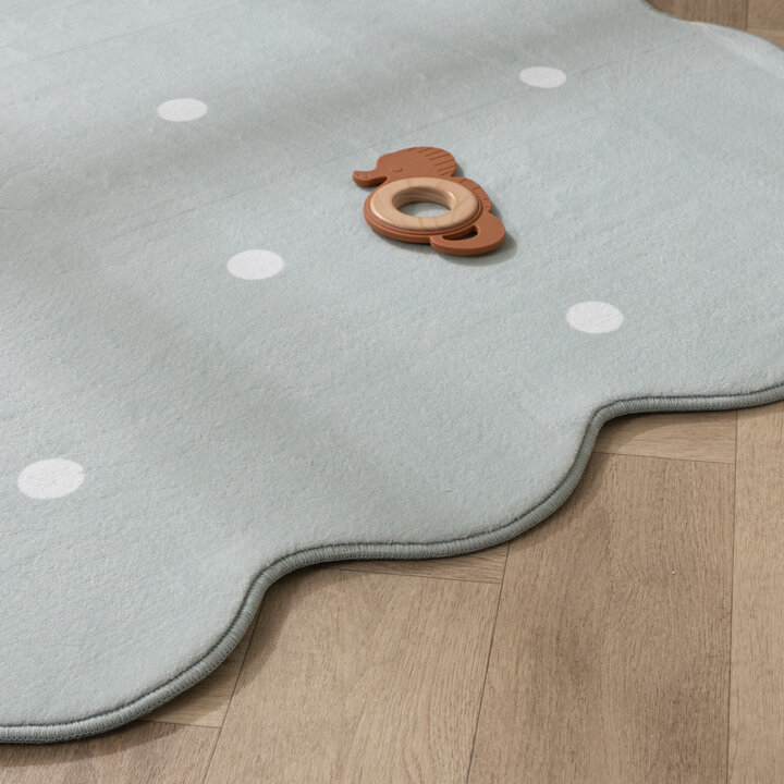 Tapis lavable - Cloudy Stippen Menthe