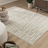 Tapis moderne intérieur et extérieur - Yune Lines Crème/Vert - thumbnail
