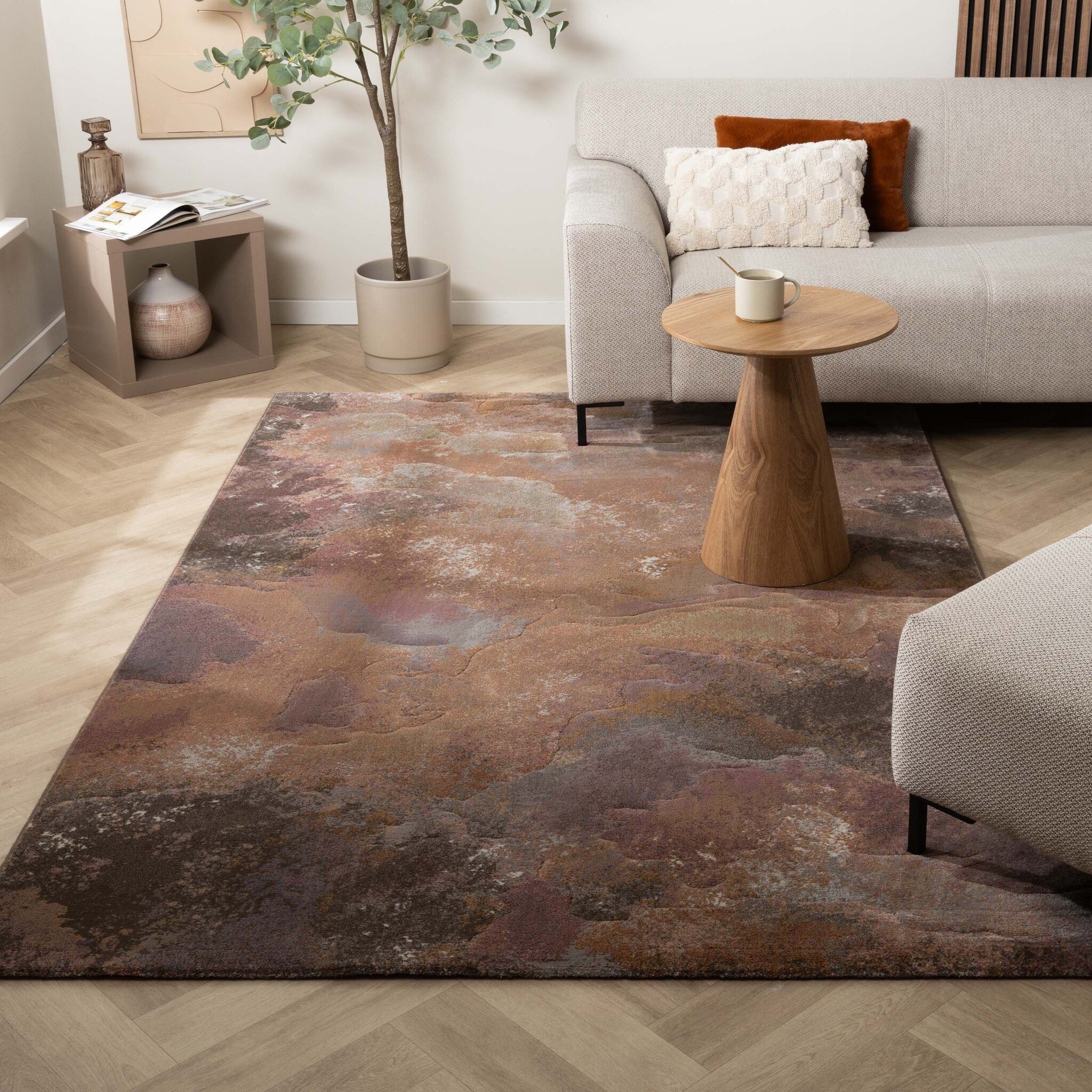 Tapis d'extérieur Kelim - Raphael Terracotta