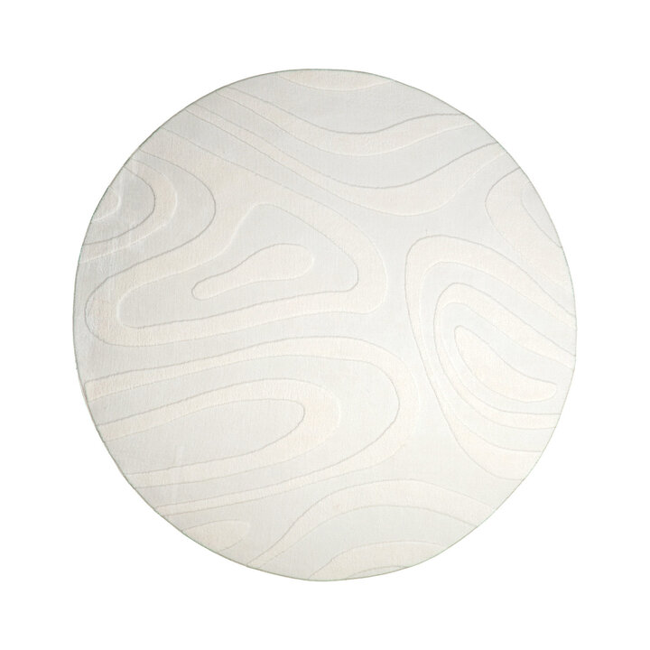 Tapis marbré - Charm Shapes Blanc