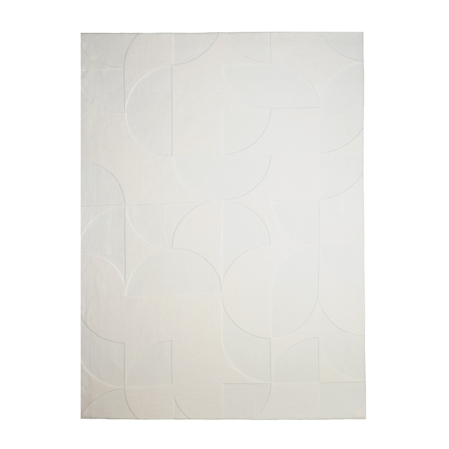 Tapis moderne intérieur et extérieur - Charm Circles Blanc - sfeer