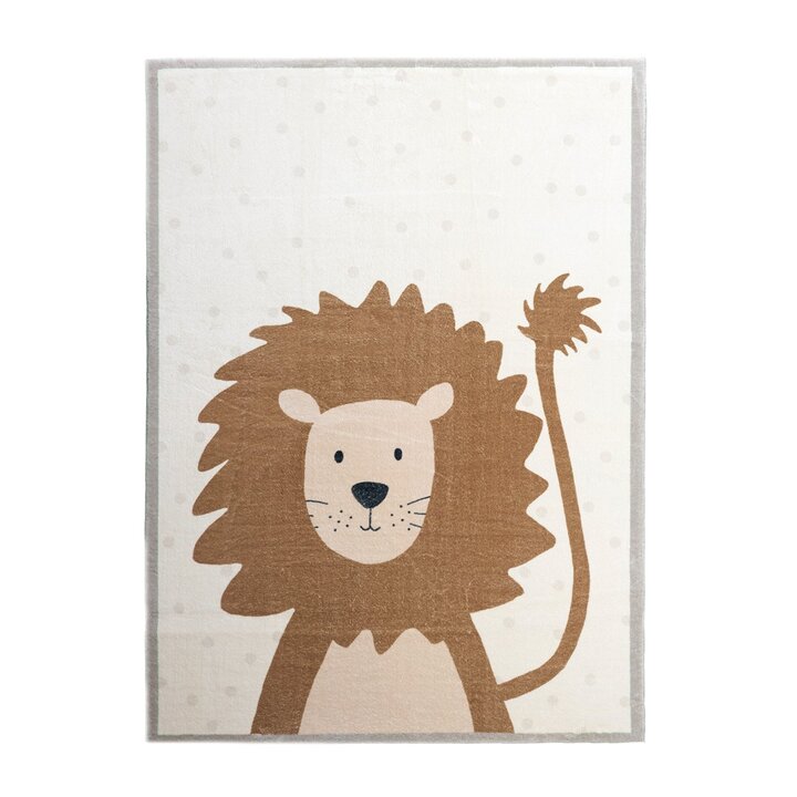 Tapis pour enfants lavable - Simba Lion Marron