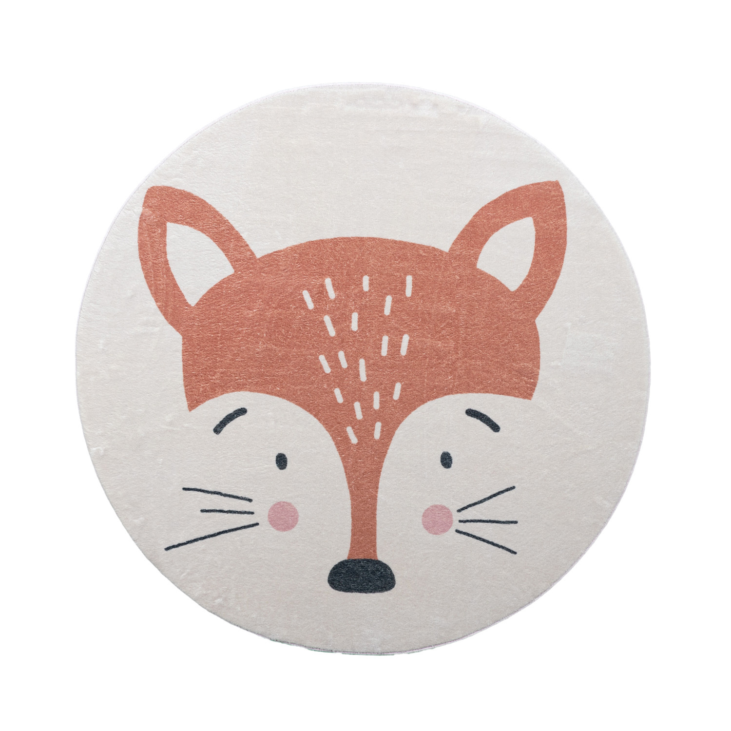 Tapis rond rétro - Sammy Fox Orange - sfeer