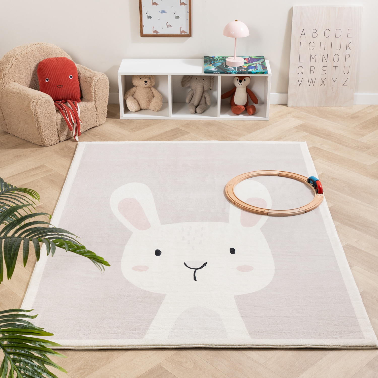 Tapis pour enfants lavable - Simba Bunny Blanc