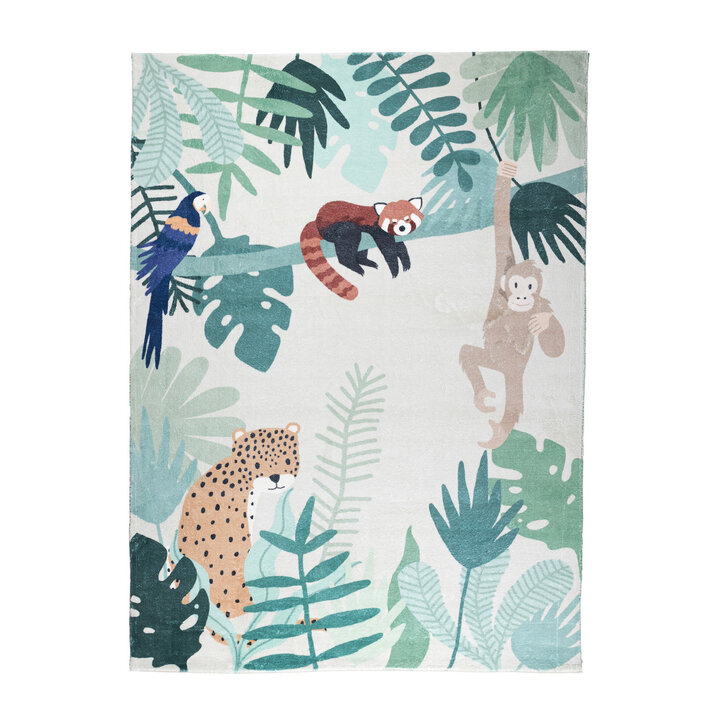 Tapis pour enfants - Jungle Luipaard Multicolore