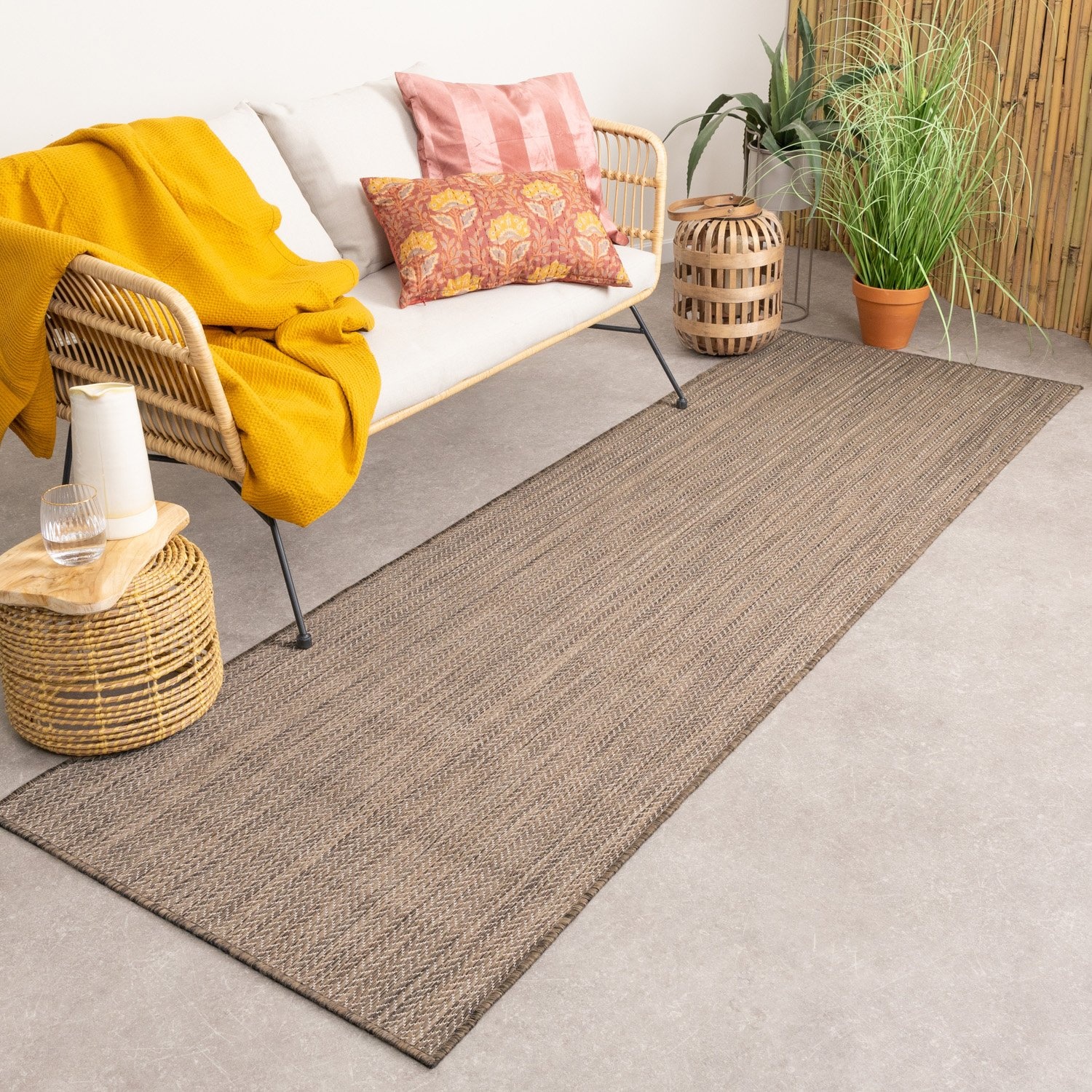 Tapis japonais - Malta Arrow Naturel