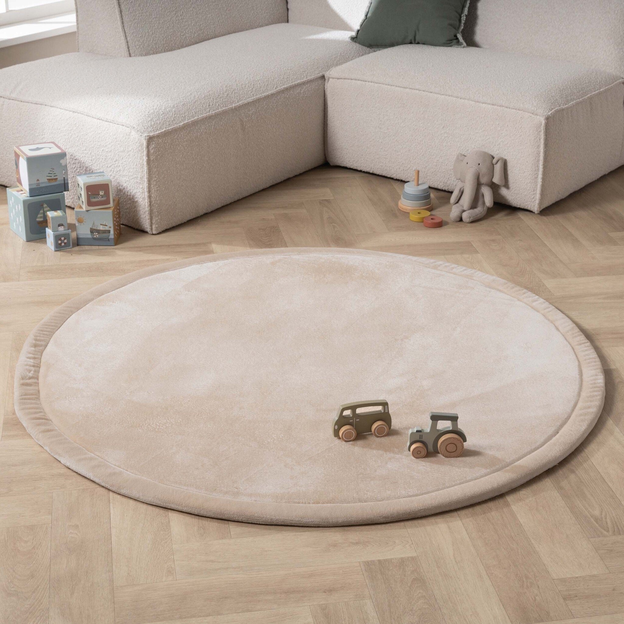Tapis de jeu rond - Jip Beige