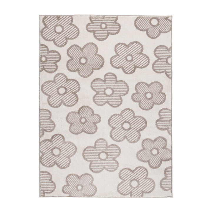 Tapis d'extérieur violet - Bowie Bloem Crème