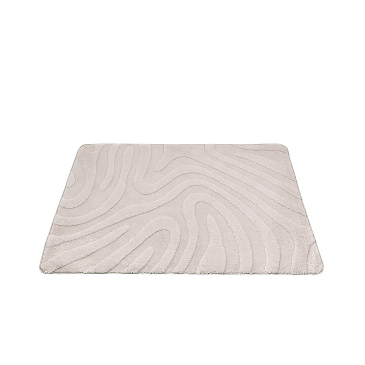 Tapis d'extérieur rond à fleurs - Cassie Shapes Taupe