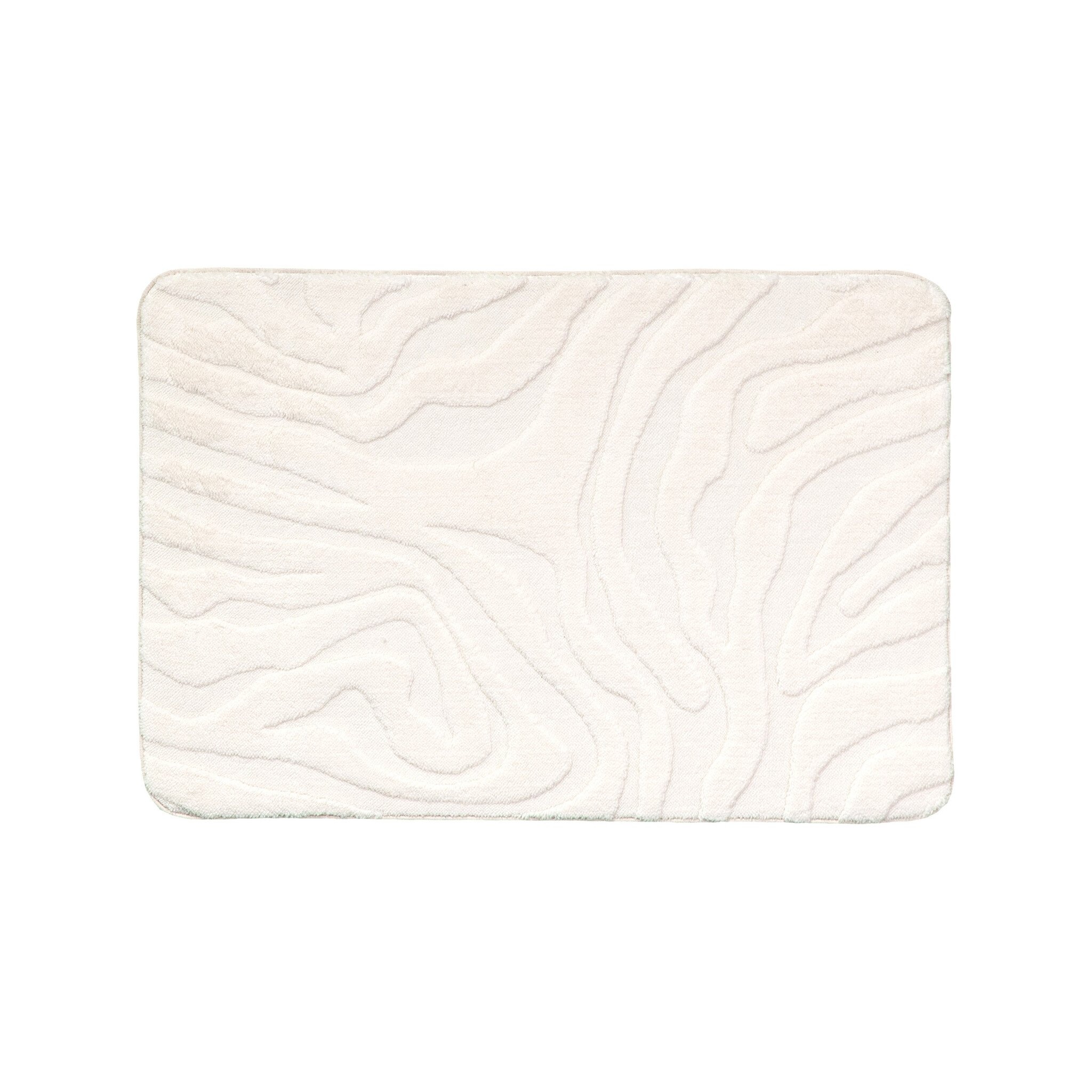 Tapis d'extérieur rond à fleurs - Cassie Zebra Blanc