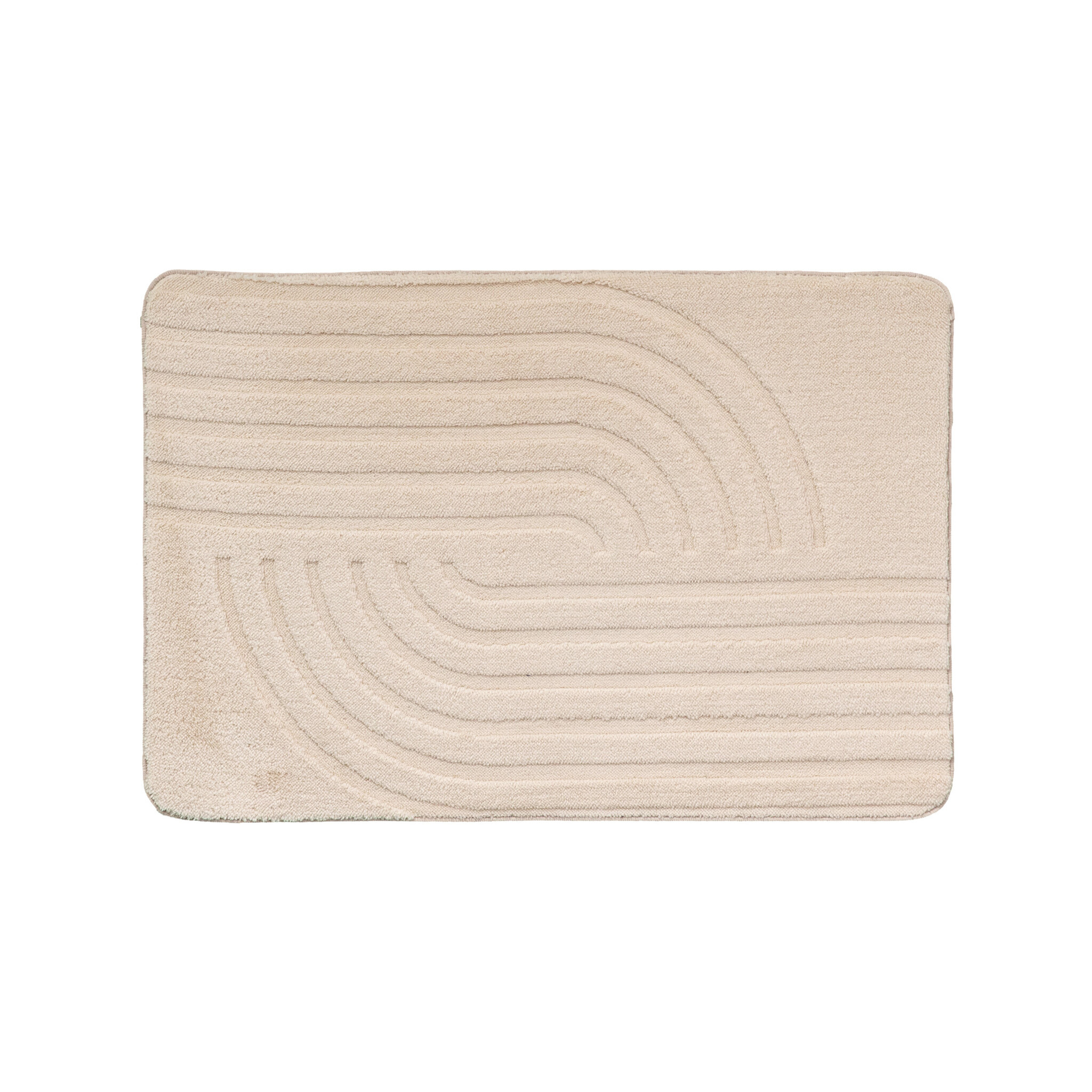 Tapis d'extérieur rond à fleurs - Cassie Curves Beige