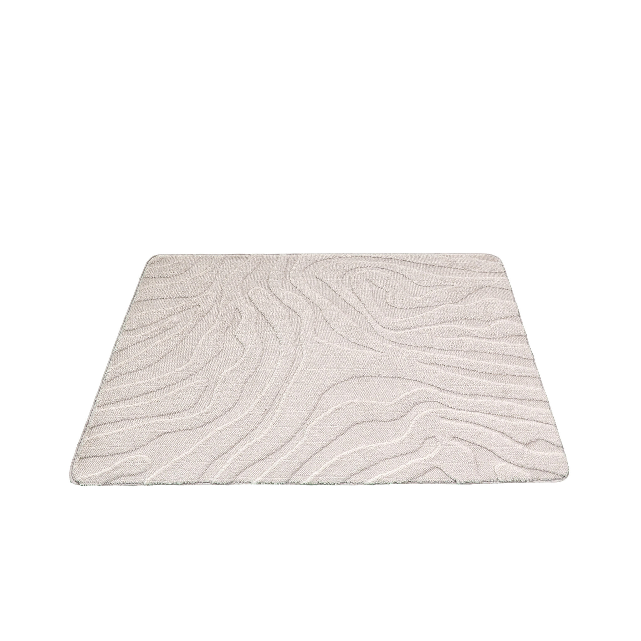 Tapis d'extérieur rond à fleurs - Cassie Zebra Taupe - sfeer