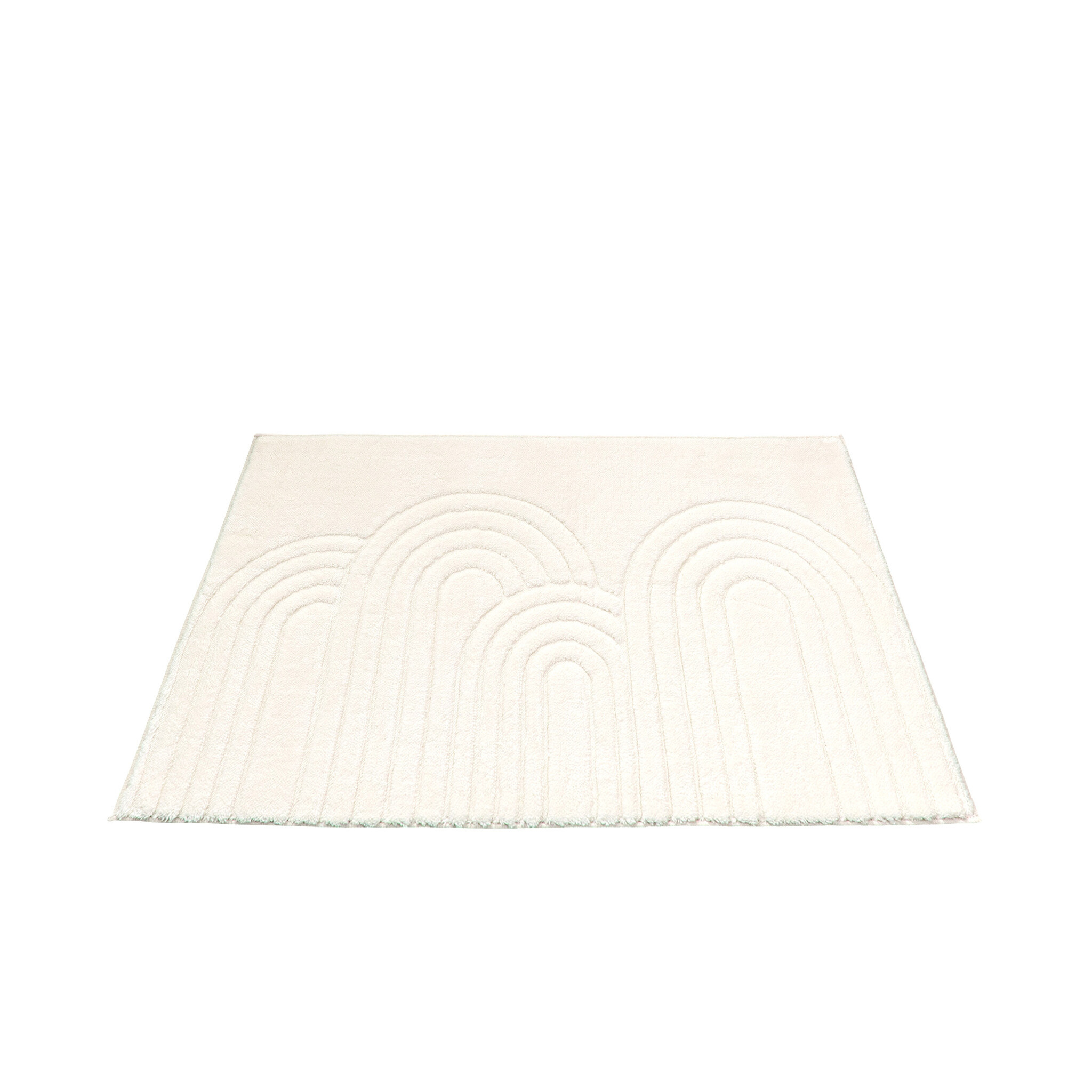 Tapis d'extérieur rond à fleurs - Cassie Arches Blanc - sfeer