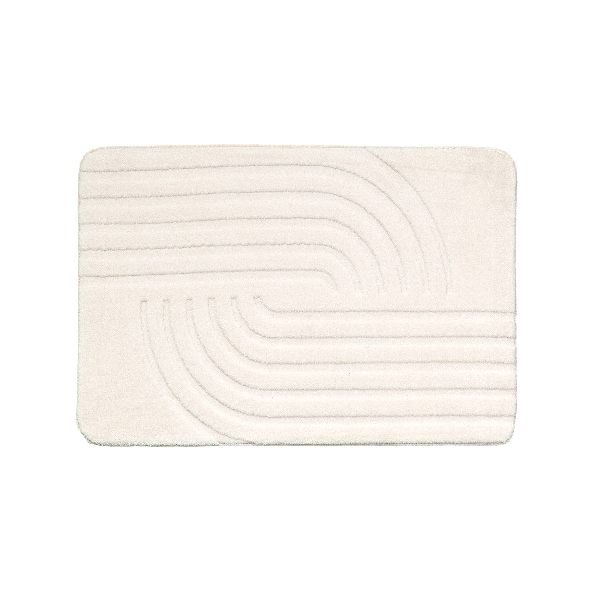 Tapis d'extérieur rond à fleurs - Cassie Curves Blanc