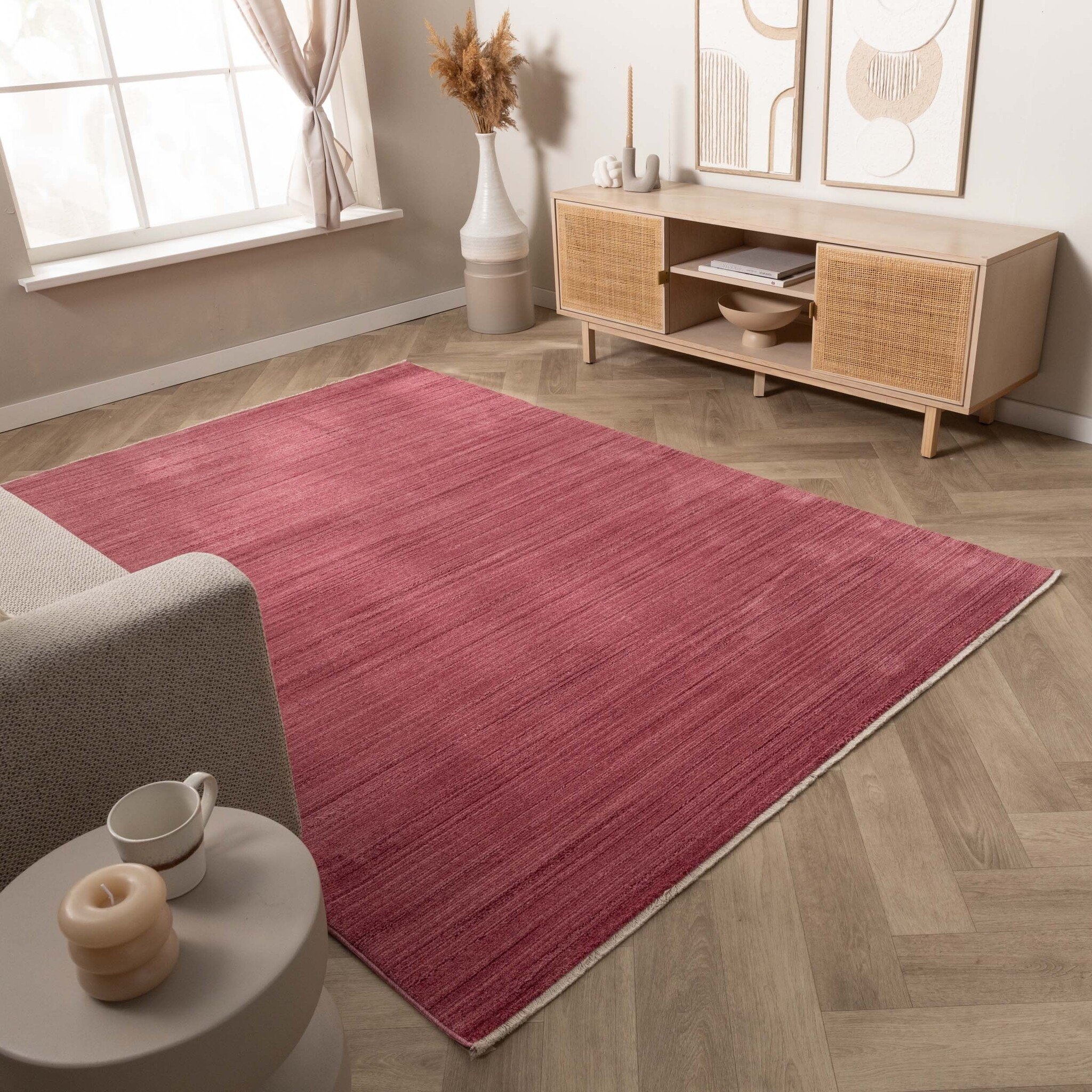 Tapis d'extérieur abstrait - Kaia Rouge