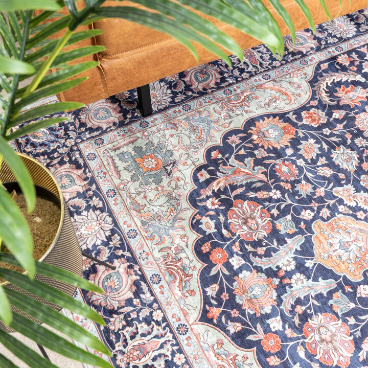 Tapis vintage - Imagine Medaillon Bleu