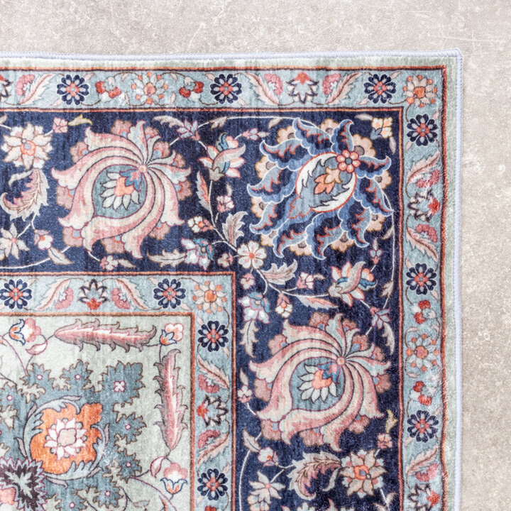 Tapis vintage - Imagine Medaillon Bleu