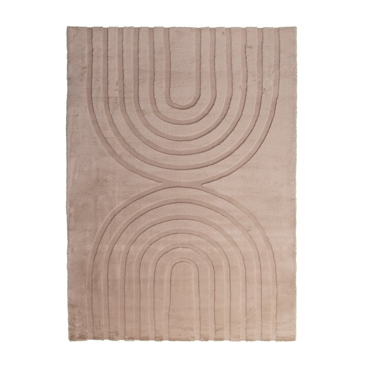 Tapis doux à poils longs - Carvy Arches Taupe