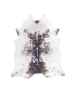 Tapis Peau de vache - Bovine Blanc/Brun Foncé