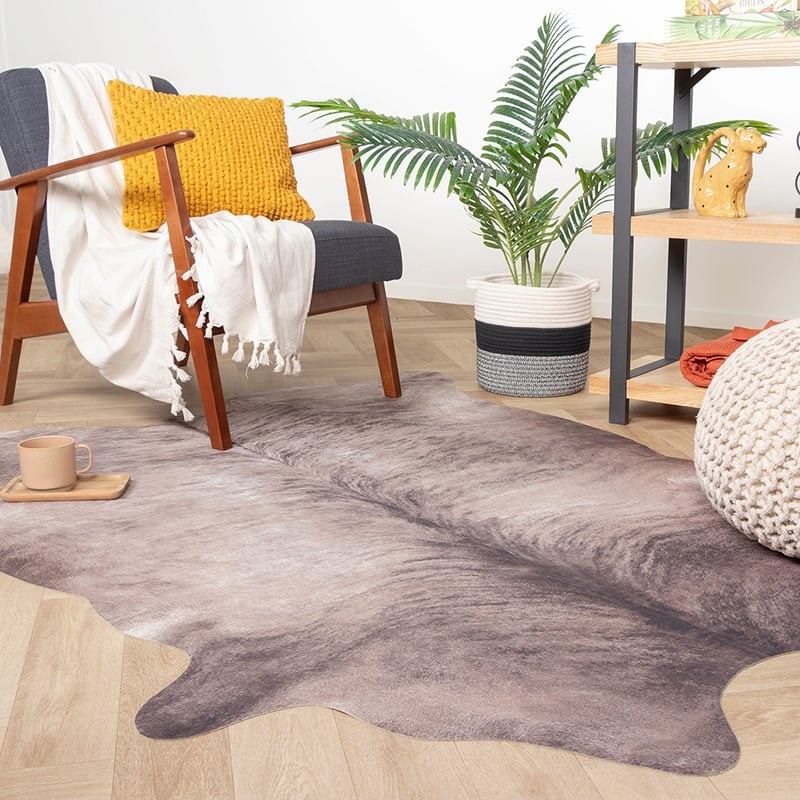 Tapis Peau de vache - Bovine Gris Marron