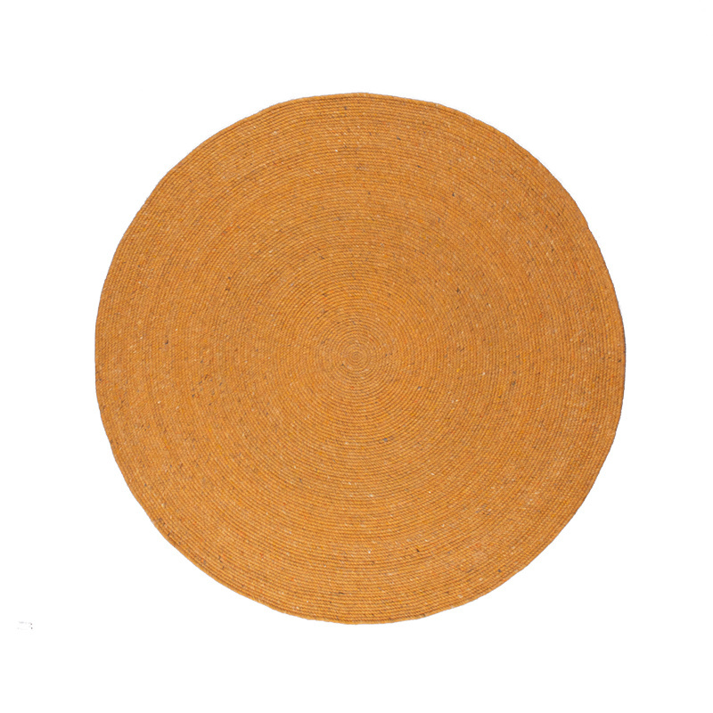 Tapis en laine rond - Wise Jaune - sfeer