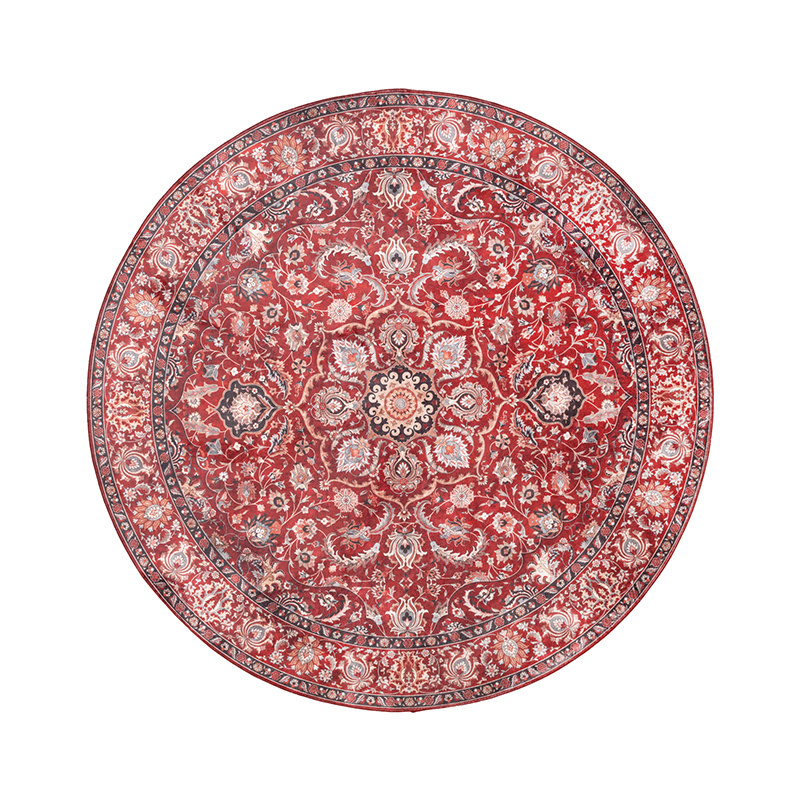 Tapis vintage rond - Imagine Medaillon Rouge - sfeer