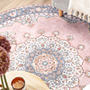 Tapis vintage rond - Lily Medaillon Rose - thumbnail 4
