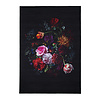 Tapis rond à fleurs - Florine Noir/Rose - thumbnail 1