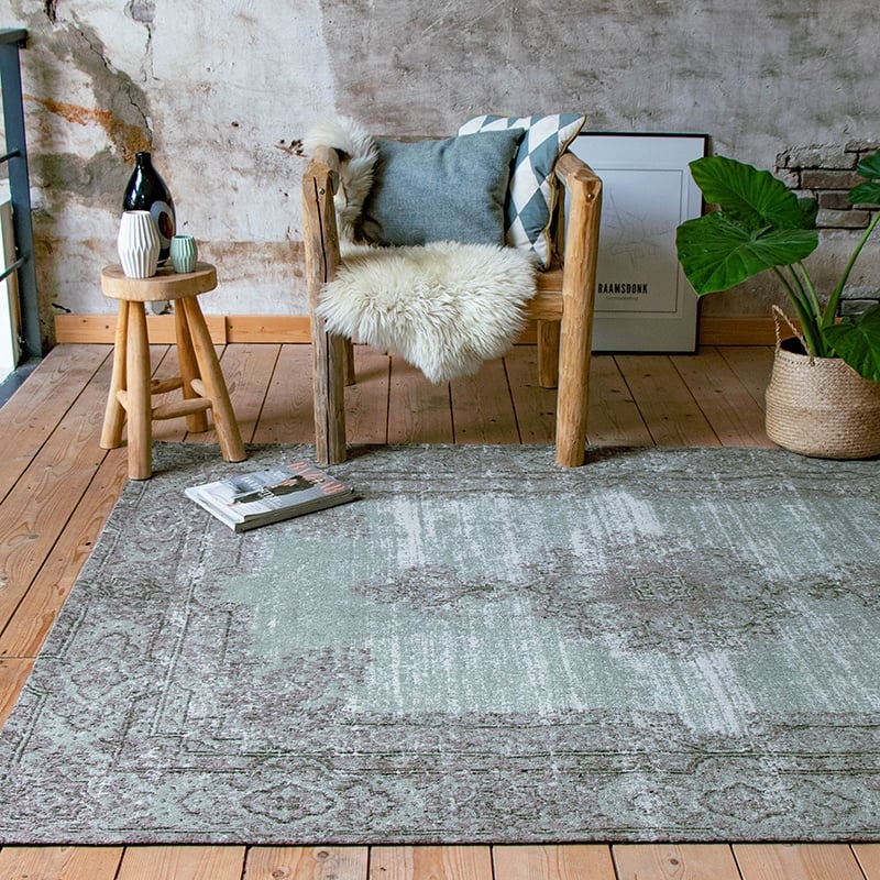 Tapis vintage - Dreams Vert/Gris