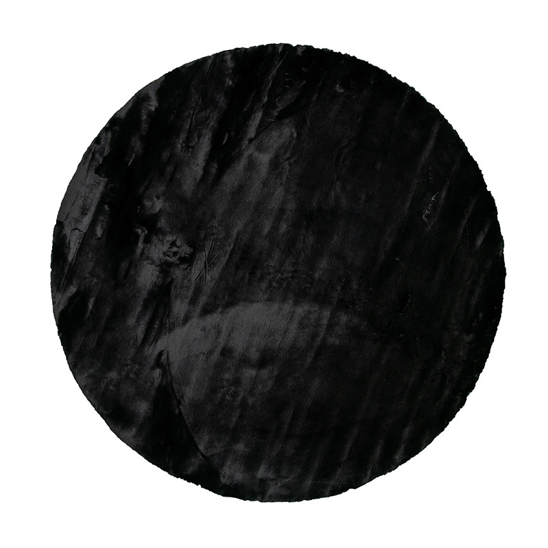 Tapis rond à poils longs - Comfy Supreme Noir - sfeer