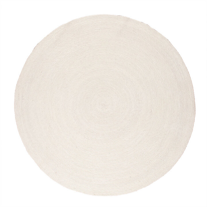 Tapis en laine rond - Wise Blanc