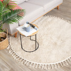 Tapis rond à poils longs - Lofty Fringe Crème/Blanc - thumbnail 3