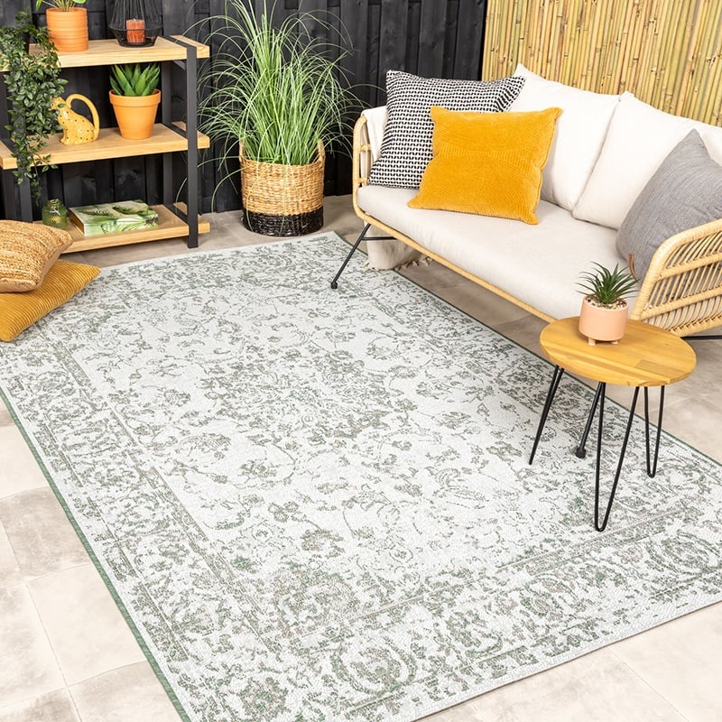 Tapis ovale à poils longs - Victoria Oriental Vert