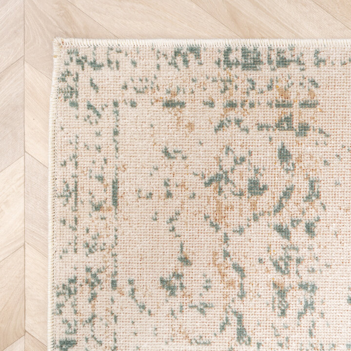 Tapis vintage - Spring Ethnic Crème/Vert