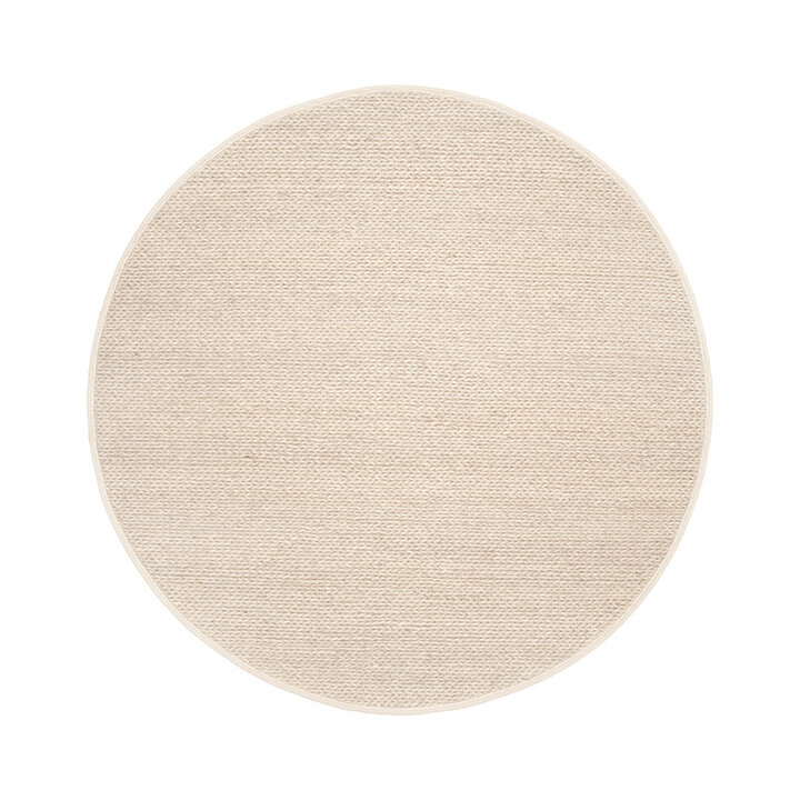 Tapis rond en laine - Twist Beige