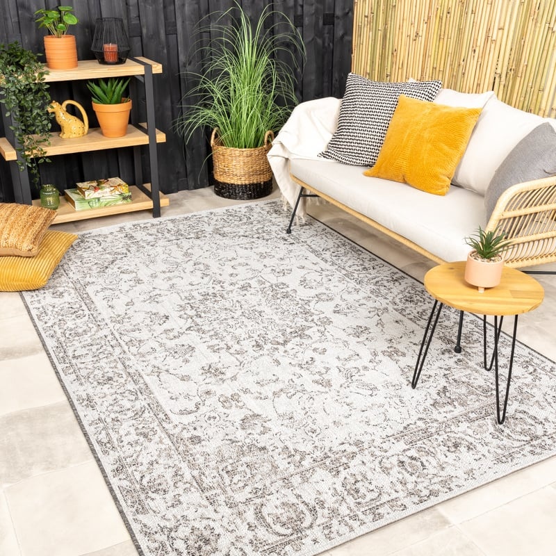 Tapis ovale à poils longs - Victoria Oriental Gris