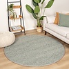 Tapis rond en laine - Twist Vert - thumbnail