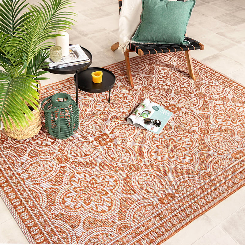 Tapis d'extérieur - Summer Oriental Terracotta
