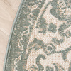 Tapis vintage rond - Spring Medaillon Vert/Crème - thumbnail 4