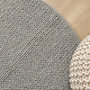 Tapis rond en laine - Twist Gris - thumbnail 2