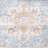 Tapis rond en jute d'extérieur - Kairo Medaillon Bleu Clair/Crème - thumbnail 4
